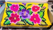 Best Quality Rayon Sarong Hand Painted Flower Design by Balinese Artisans
